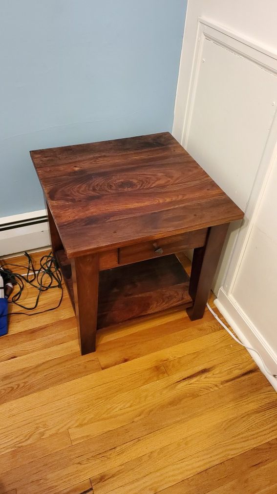 Craftsman Wood End Table