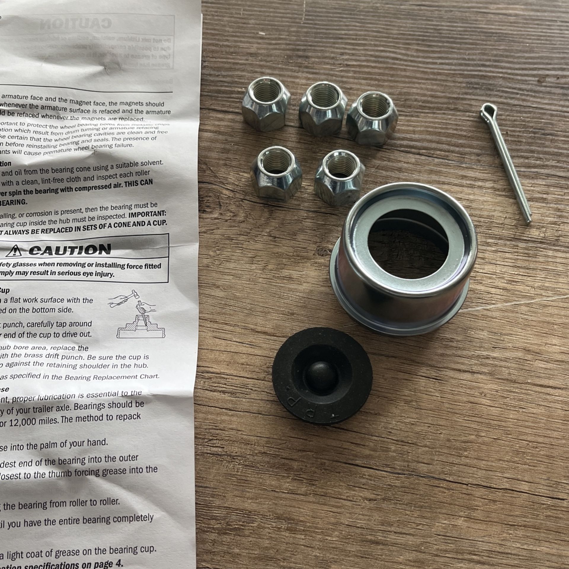 Dexter Axle D6G-K(contact info removed) E-Z Lube Grease Cap & Plug