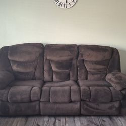 Reclining Sofa with Matching Recliner Chair 
