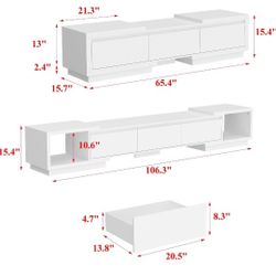 Adjustable TV Stand - white
