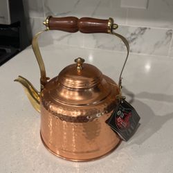 Old Dutch Copper Tea Kettle 