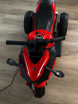 Red & Black Electric Ride-On Motorcycle