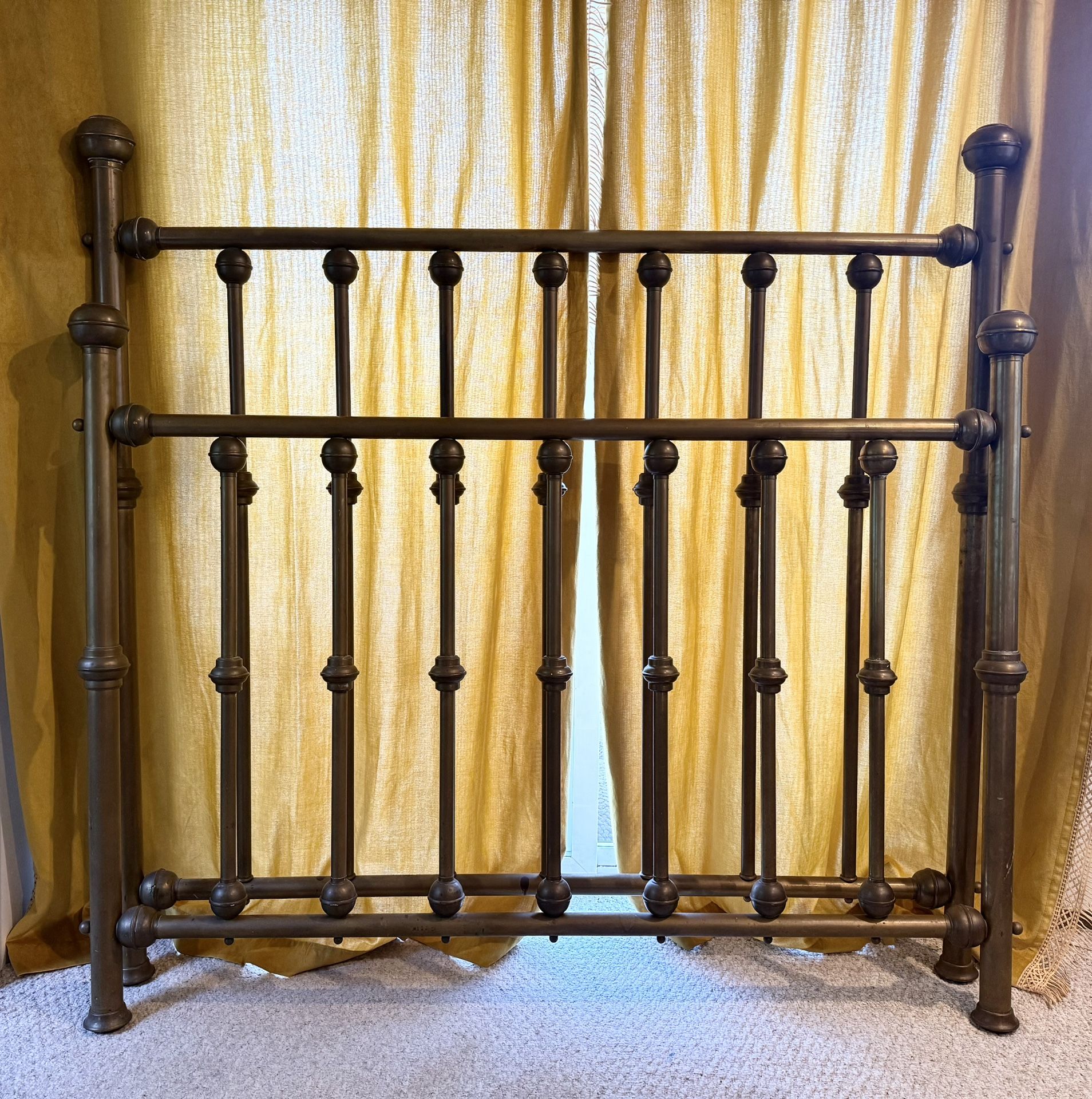 Vintage Bed Frame - Solid Brass - Queen