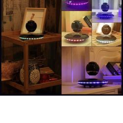 Infinity Orb Magnetic Levitating Speaker Bluetooth 4.0 LED Flash Wireless Floating Speakers with Microphone and Touch Buttons (Black)