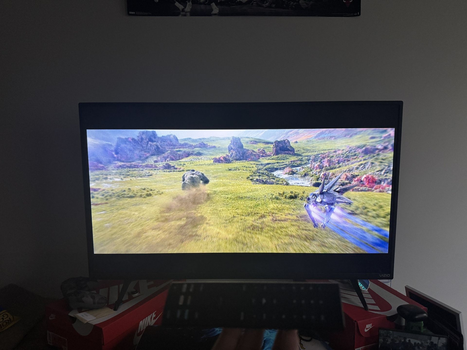 Vizio 43” Flat Screen TV with the remote.