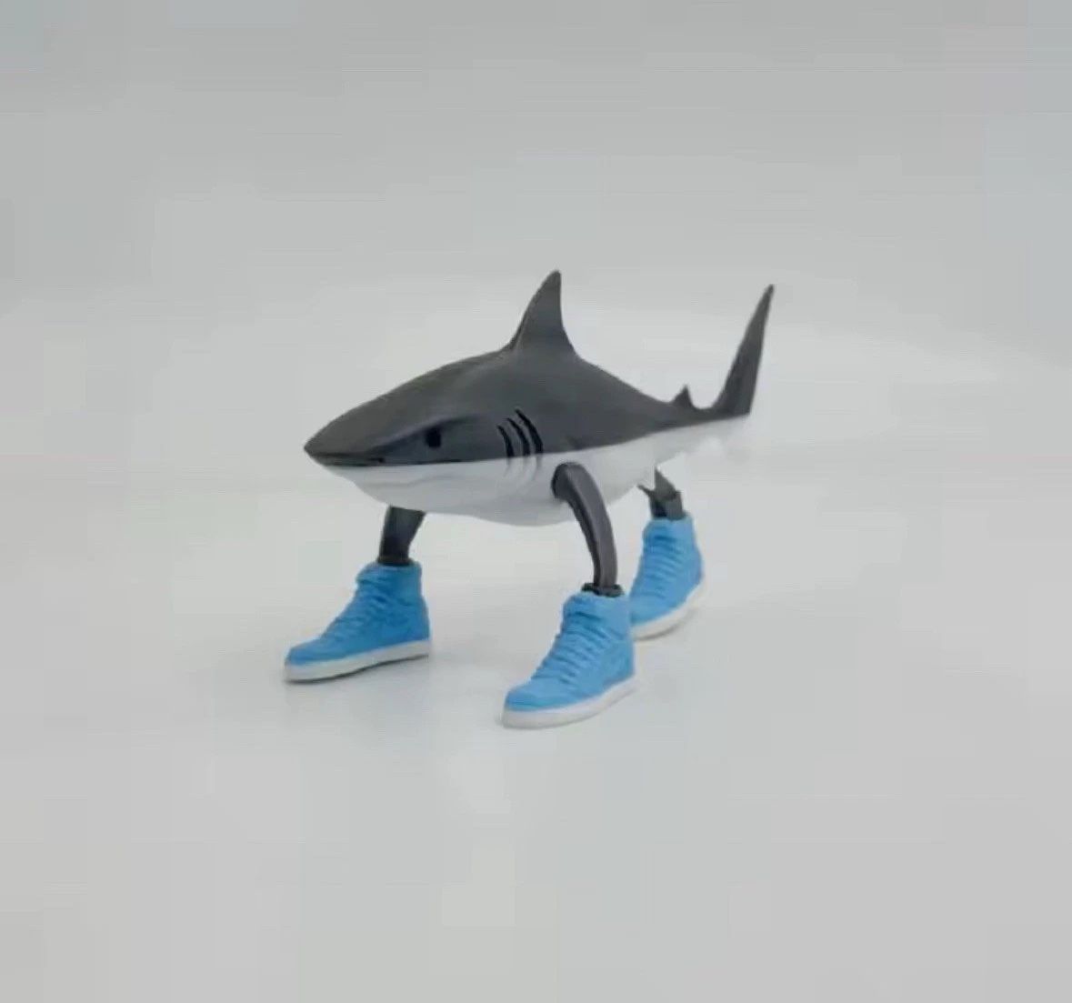 Tralalero Tralala Desk Decor, Italian Brainrot Shark Meme Figure, Shark in Sneak