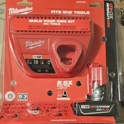 Milwaukee 48-59-2440 M12 Extended Capacity XC 4.0 Battery and Charger Starter Kit