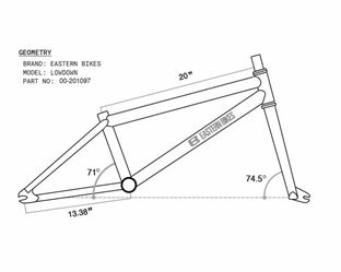 Eastern Bikes Lowdown BMX Frame 20"