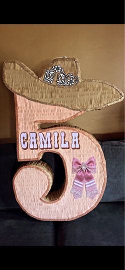 Number 5 charro rustic cowgirl theme