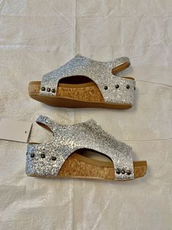 UPLIFTEX Platform Wedge Shoe: 39 EU/8.5 US, Silver