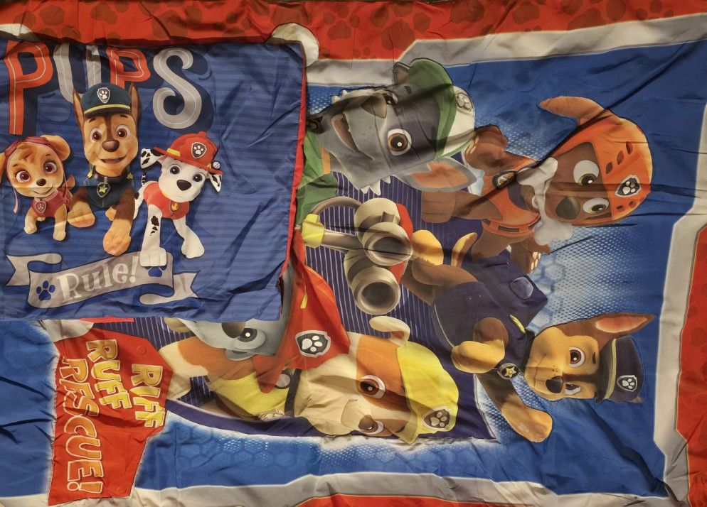 Toddler Bed Paw Patrol Blanket And Pillow Case