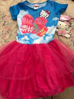 Hello Kitty Girls Tutu Dress with stuffy
