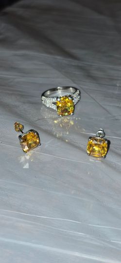 Matching earrings and ring