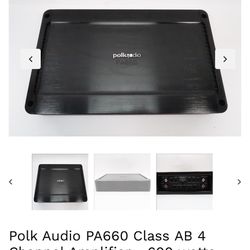 Polk Audio PA660 Class AB 4 Channel Amplifier - 600 watts