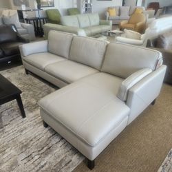 2-pc Leather Sectional Sofa-Virton 