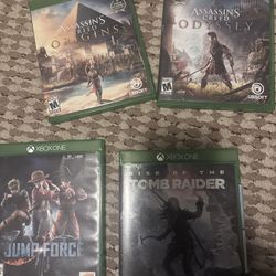 Xbox One Games Bundle — Odyssey, Origins, Tomb Raider & Jump Force