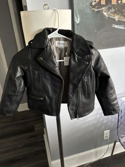 Real Leather Jacket Bonpoint Fir 5 Year Boy
