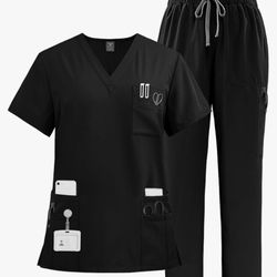 Large Black Scrubs