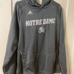 Notre Dame Fighting Irish Adidas Hoodie Size L 