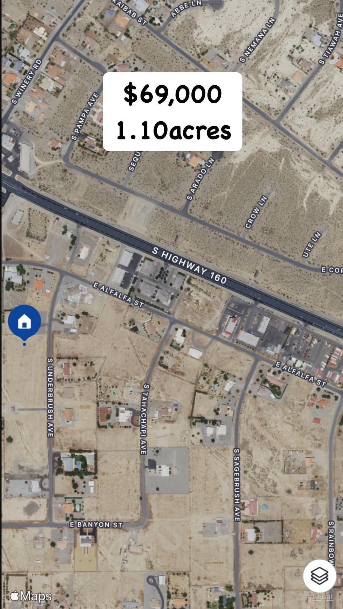 FOR SALE BY OWNER 1.10 ACRE LOT IN PAHRUMP 