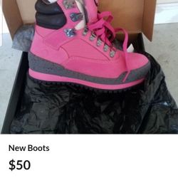Pink boots