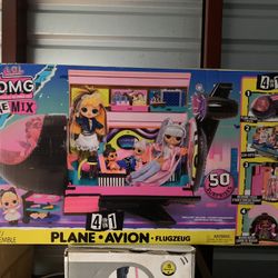 LOL SURPRISE OMG REMIX 4-in-1 PLANE PLAYSET 50 SURPRISES 50 BLINDBAGS LOL NIB