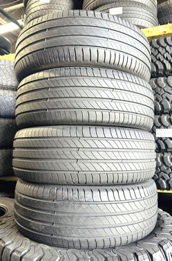 Set of 4 Used Tires P215/55R17 MICHELIN PRIMACY4 ALL SEASON TOURING 215/55R17 CAR SEDAN TOTAL PERFORMANCE 215 55 17