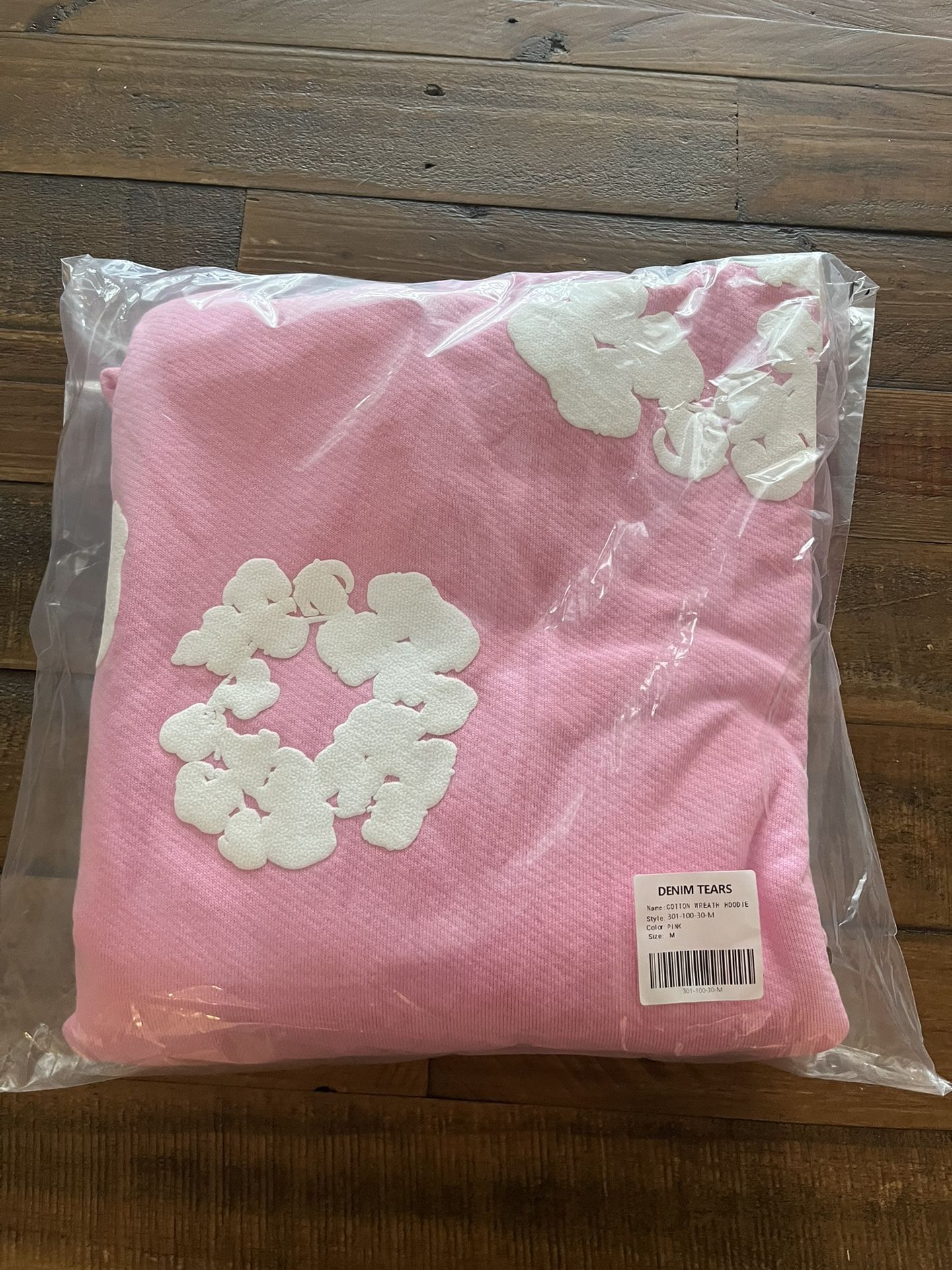 Pink Denim Tiers Hoodie