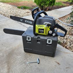 Chainsaw 18inch 2 Cycle Ryobi With Case Ryobi 