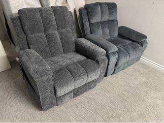 Electric power lifting fabric recliner