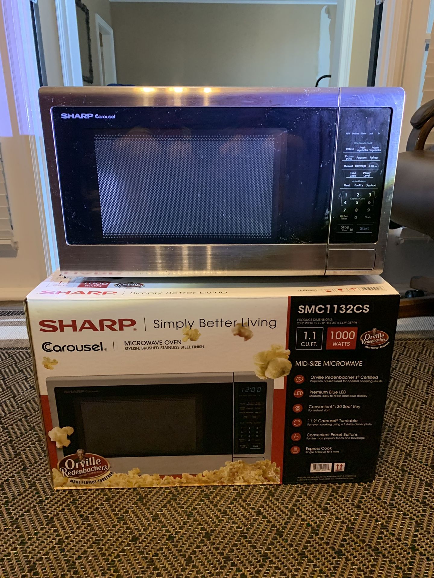 Free 1000watt Sharp Microwave 