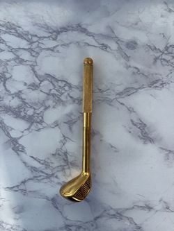 VINTAGE GOLD TONE AND BRASS GOLF CLUB NESTING SCREWDRIVER SET MULTI TOOL