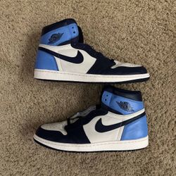 Size 13 Air Jordan 1 High Og Obsidian (Pre owned size 13 no box )