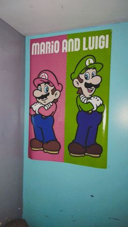 BRAND NEW mario and luigi poster