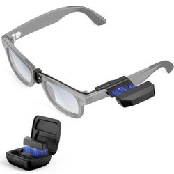 Wearable Charger Compatible with RayBan Meta Smart Glasses, 1600mAh Charge While Wearing 24H Extended Battery Pack, Portable Magnetic Charging Accesso