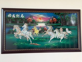 Mother of pearl lacquer painting