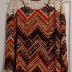 Auditions multicolor blouse size small