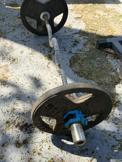 Curl Bar With Weights 25lb And Weight