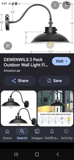 Dewenwils Outdoor Light Set (2‑Pack) — Weatherproof, New/Unused