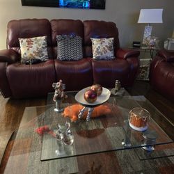 Leather Loveseat And Sofa