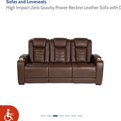 Leather Couch With Massage And Heat 