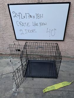 Wire Dog Crate 2-Door 24x17x18