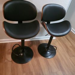 Costway Bentwood Swivel Chairs Set Of 2