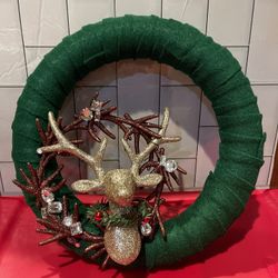 Christmas Wreath With Stag