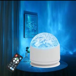 7 Color change along with the rhythm of the music, 2 Scene - Ocean Wave & 3D Water Ripple Projector Light, Star Projector Night Light for Bedroom, Par