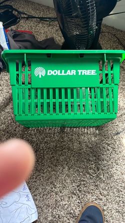 Vintage/Authentic Dollar Tree Retail Shopping Basket – Green Store Basket