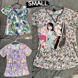 Small & Medium Scrub Tops 