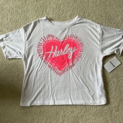 Hurley Girl's Boxy Graphic T-Shirt Size Large 12-13 years old-  NWT.
