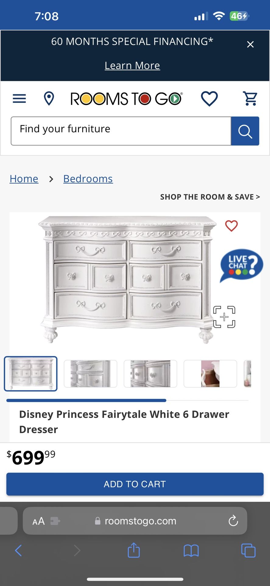 disney princess fairytale white 6 drawer dresser Disney Princess Fairytale Silver Gray 6 Drawer Dresser