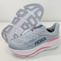 Hoka One One Bondi 9 Wide Womens Size US 11 D Mineral Blue Running Sneakers NWOB